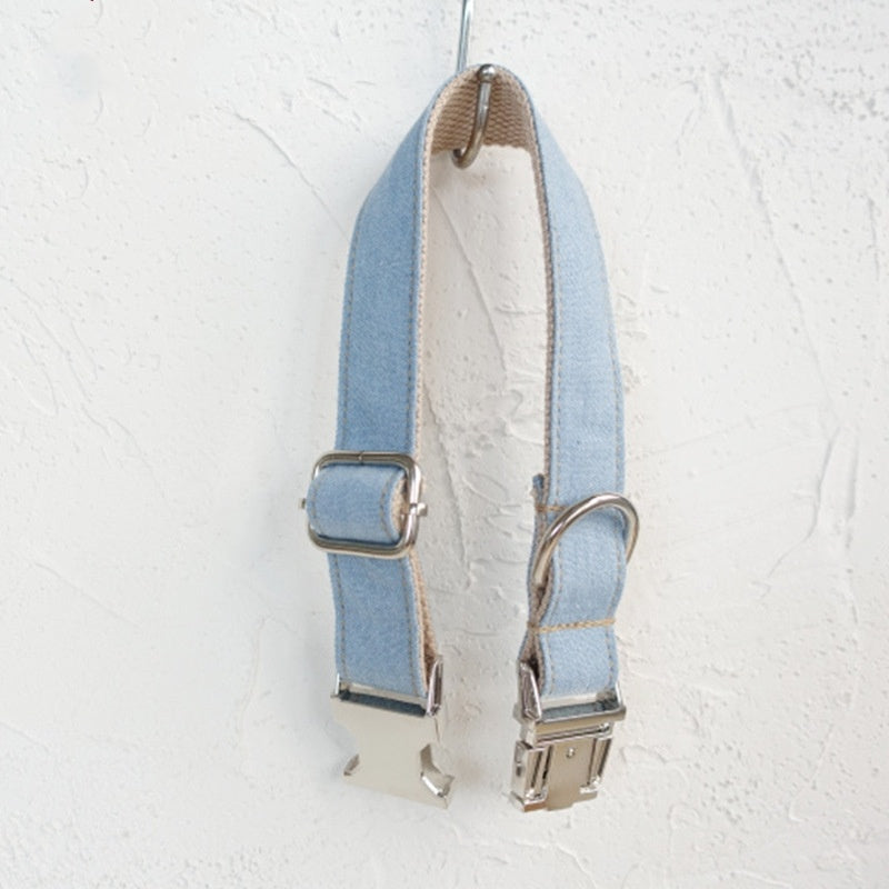 Blue ring denim leash