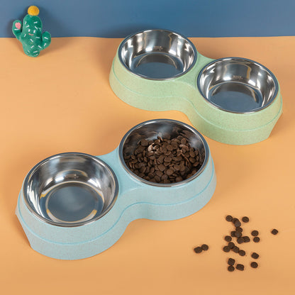 Double Pet Bowls Feeder