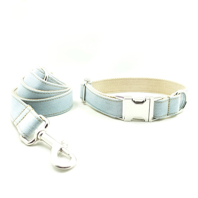 Blue ring denim leash