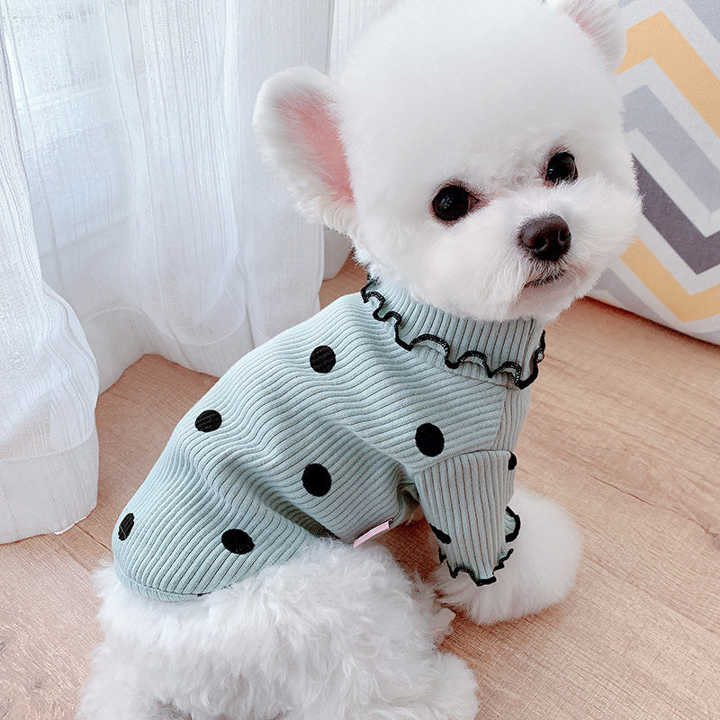 Dot Turtleneck Dog Shirt