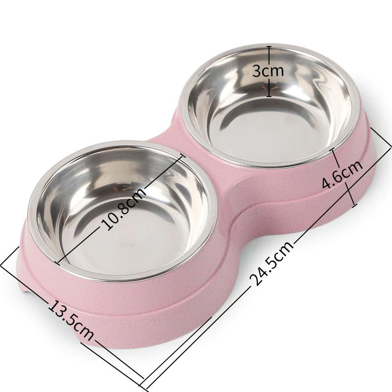 Double Pet Bowls Feeder