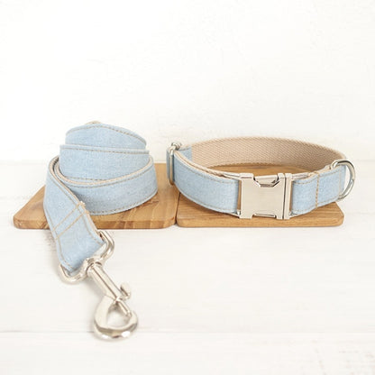 Blue ring denim leash