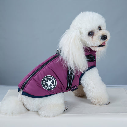 Waterproof Winter Dog Coat With Harness.