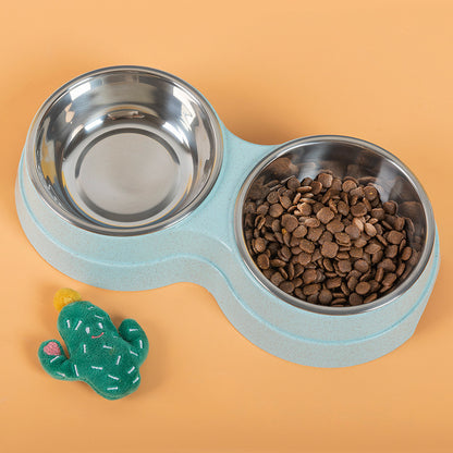 Double Pet Bowls Feeder