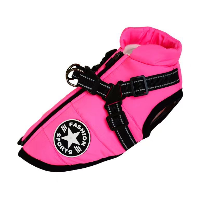 Waterproof Winter Dog Coat With Harness.