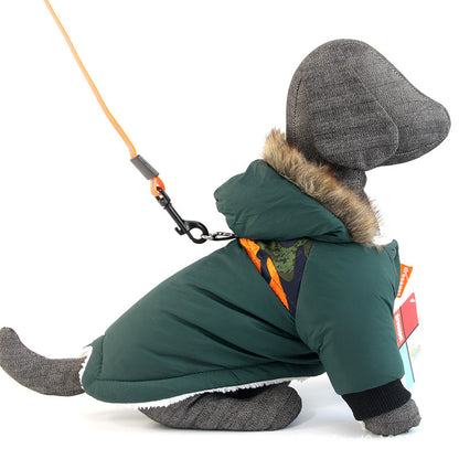 Warm Coat Traction Rope Clothes for Dogs